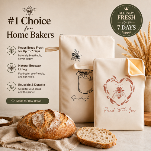 Organic Cotton Beeswax Bread Bag