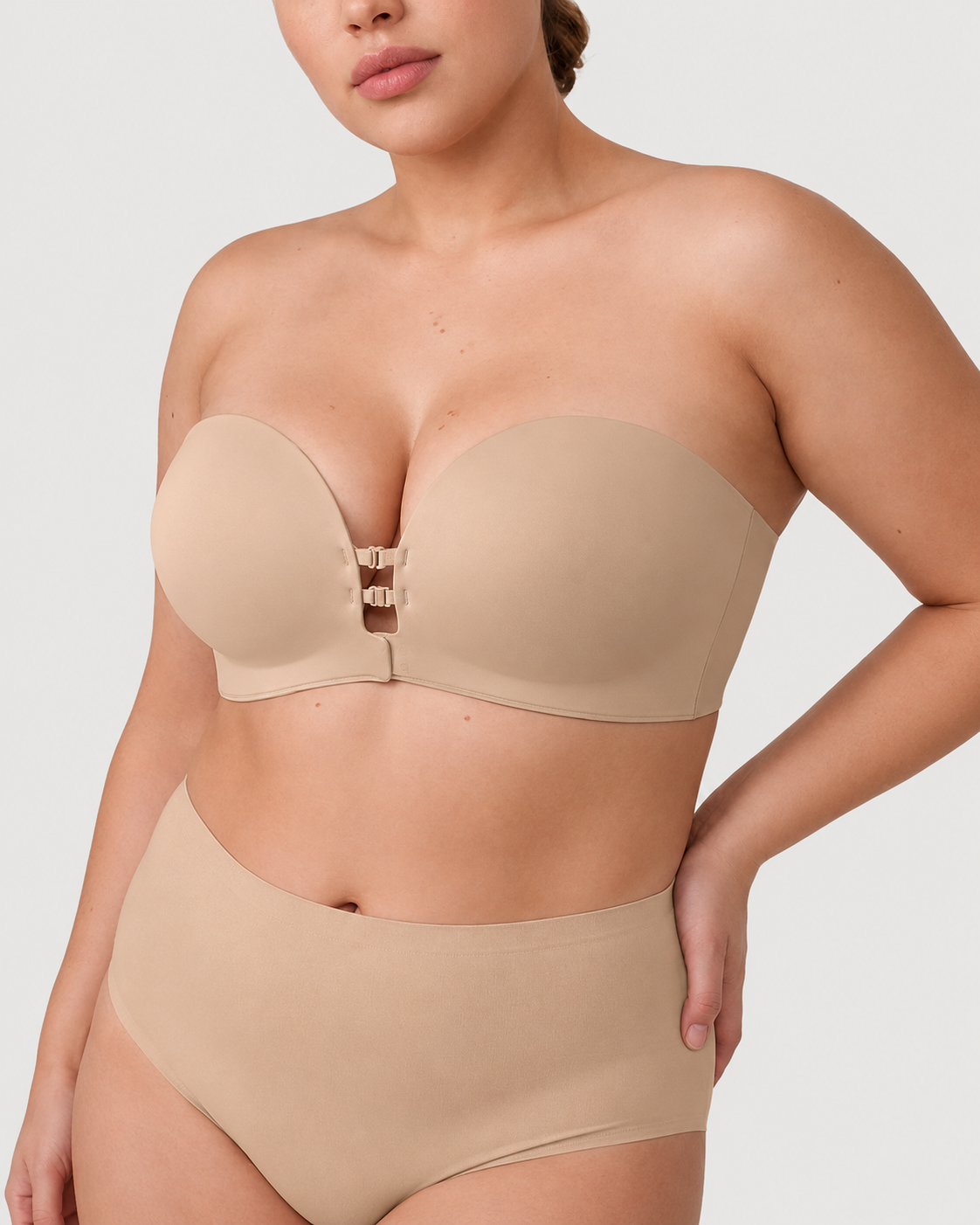 Strapless Front Closure Push-Up Bra
