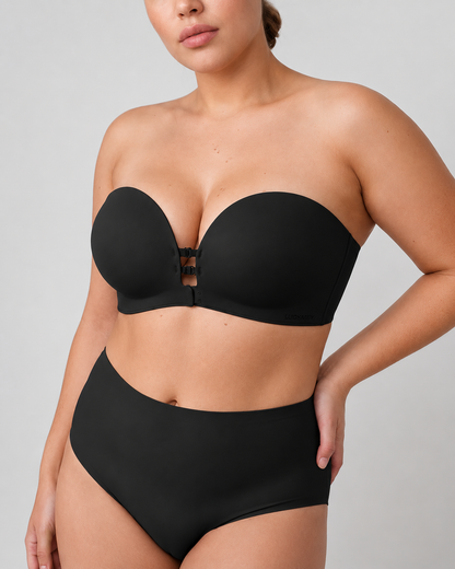 Strapless Front Closure Push-Up Bra